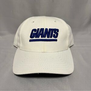 Vintage 90s New York Giants Puma White‎ Strapback Hat Cap